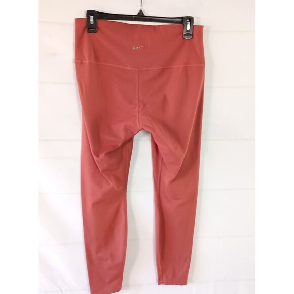 Nike Yoga Dri-FIT High Waisted 7/8 Leggings XL Terracotta Pockets Workout - Picture 3 of 6